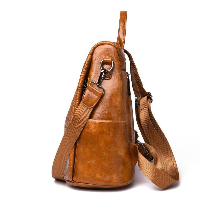 Designer Marca Mulheres Homens Mochila Nova Crocodilo Padrão Mochila Grande Capacidade Bolsa Feminina Venda Quente - Marila